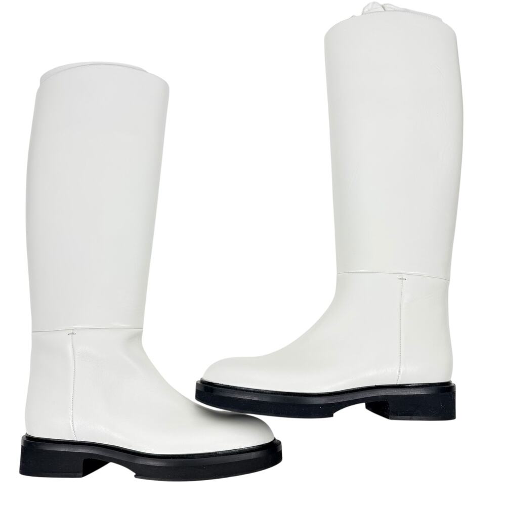 New Khaite Derby Leather Riding Boots Knee Hight White Size 39 - Picture 7 of 9